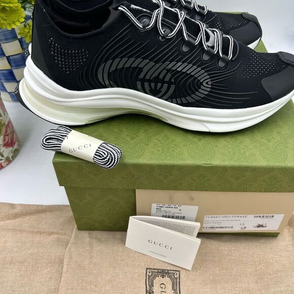 Men's Gucci interlocking G run sneakers size 13 made in Italy - Picture 2 of 10